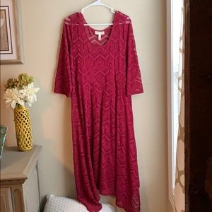 Pink Jessica Simpson Maternity lace dress.
